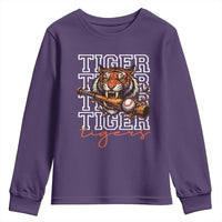 Funny Tiger Lover Baseball Animal Sports Youth Sweatshirt Inspirational Athletic - Wonder Print Shop