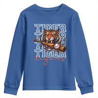 Funny Tiger Lover Baseball Animal Sports Youth Sweatshirt Inspirational Athletic - Wonder Print Shop