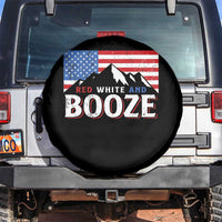 Funny Red White And Booze Spare Tire Cover 4th Of July Beer American Flag - Wonder Print Shop