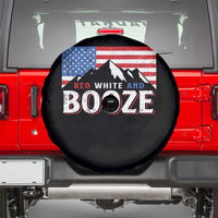 Funny Red White And Booze Spare Tire Cover 4th Of July Beer American Flag - Wonder Print Shop