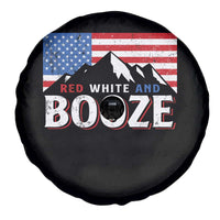 Funny Red White And Booze Spare Tire Cover 4th Of July Beer American Flag - Wonder Print Shop