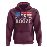 Funny Red White And Booze Hoodie 4th Of July Beer American Flag - Wonder Print Shop