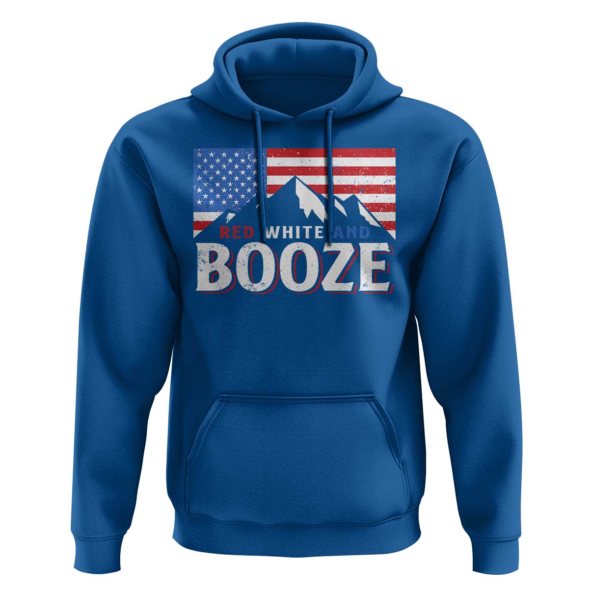 Funny Red White And Booze Hoodie 4th Of July Beer American Flag - Wonder Print Shop