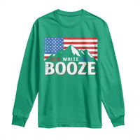 Funny Red White And Booze Long Sleeve Shirt 4th Of July Beer American Flag - Wonder Print Shop