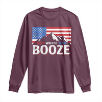 Funny Red White And Booze Long Sleeve Shirt 4th Of July Beer American Flag - Wonder Print Shop