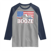 Funny Red White And Booze Raglan Shirt 4th Of July Beer American Flag - Wonder Print Shop