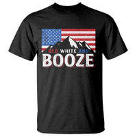 Funny Red White And Booze T Shirt 4th Of July Beer American Flag - Wonder Print Shop