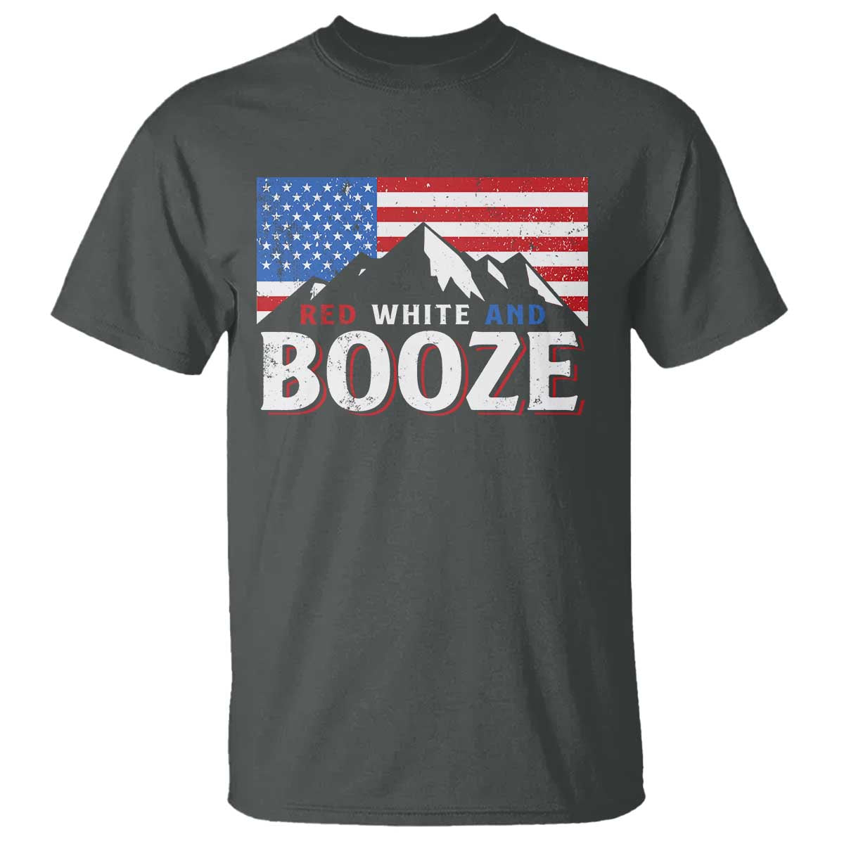 Funny Red White And Booze T Shirt 4th Of July Beer American Flag - Wonder Print Shop