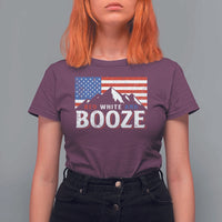 Funny Red White And Booze T Shirt For Women 4th Of July Beer American Flag - Wonder Print Shop