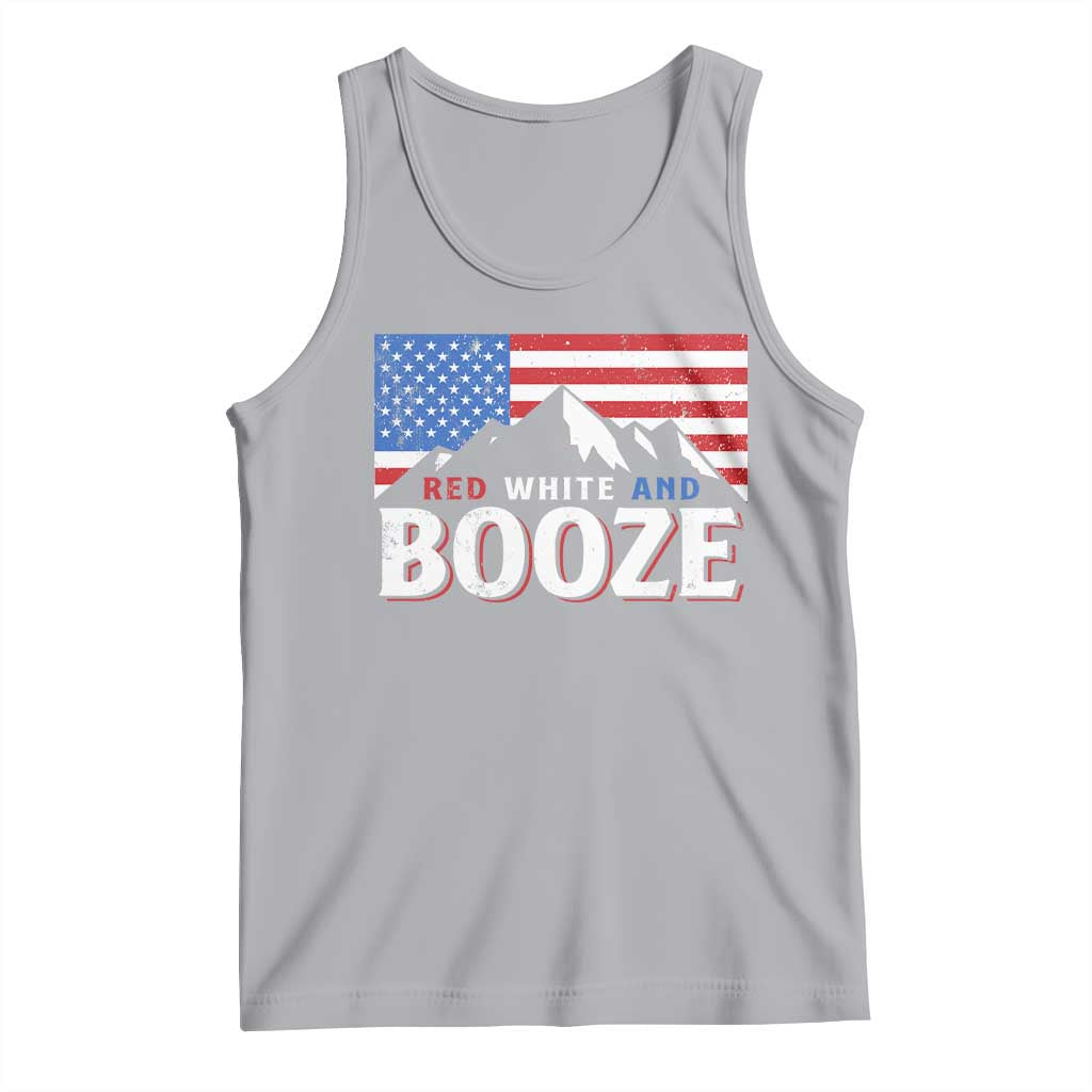 Funny Red White And Booze Tank Top 4th Of July Beer American Flag - Wonder Print Shop