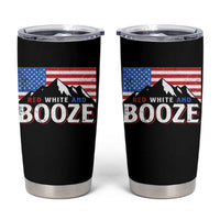 Funny Red White And Booze Tumbler Cup 4th Of July Beer American Flag - Wonder Print Shop