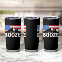 Funny Red White And Booze Tumbler Cup 4th Of July Beer American Flag - Wonder Print Shop