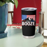 Funny Red White And Booze Tumbler Cup 4th Of July Beer American Flag - Wonder Print Shop