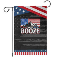 Funny Red White And Booze Garden Flag 4th Of July Beer American Flag