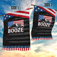 Funny Red White And Booze Garden Flag 4th Of July Beer American Flag
