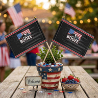 Funny Red White And Booze Patriotic Handheld Flag 4th Of July Beer American Flag