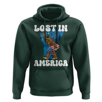 Funny 4th Of July Bigfoot Lost In America Hoodie Patriotic Sasquatch Rocket Footprint Fireworks - Wonder Print Shop