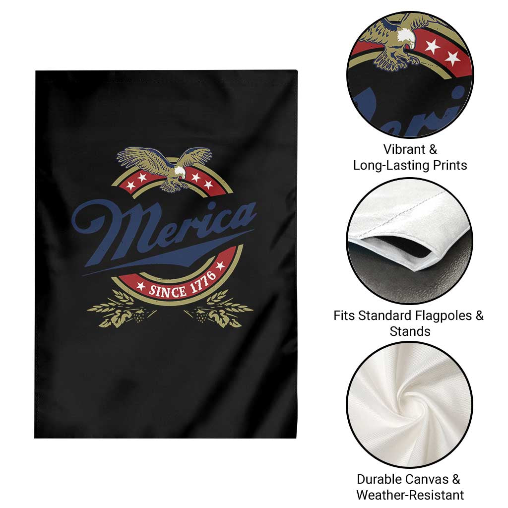 Funny Merica Since 1776 Garden Flag 4th of July Beer Lover Eagle - Wonder Print Shop