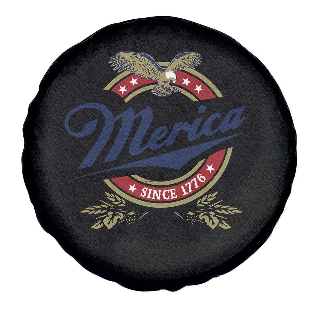 Funny Merica Since 1776 Spare Tire Cover 4th of July Beer Lover Eagle - Wonder Print Shop