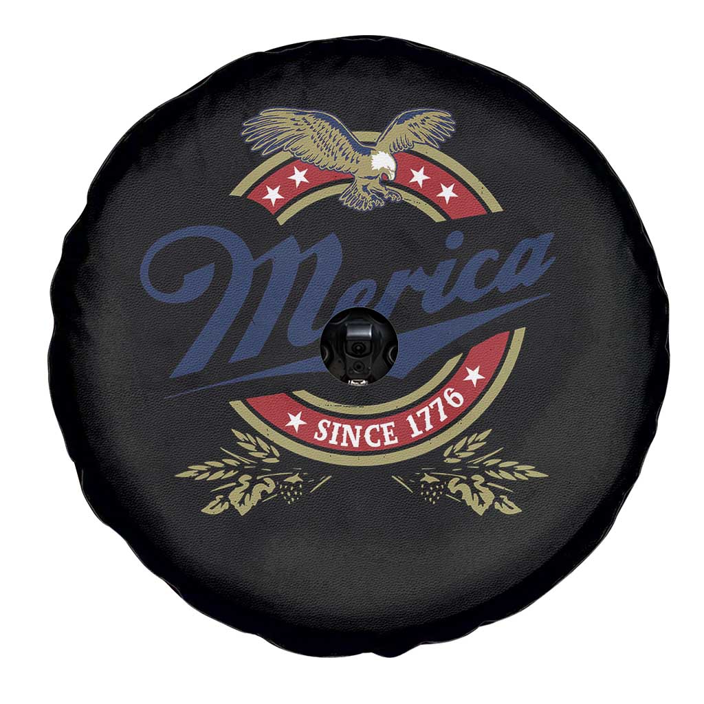 Funny Merica Since 1776 Spare Tire Cover 4th of July Beer Lover Eagle - Wonder Print Shop