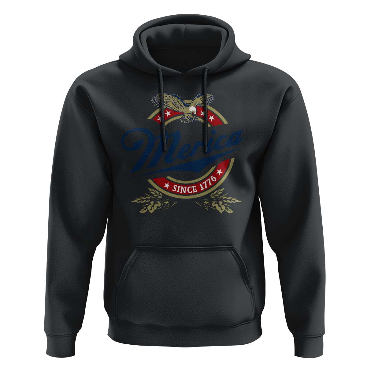 Funny Merica Since 1776 Hoodie 4th of July Beer Lover Eagle - Wonder Print Shop