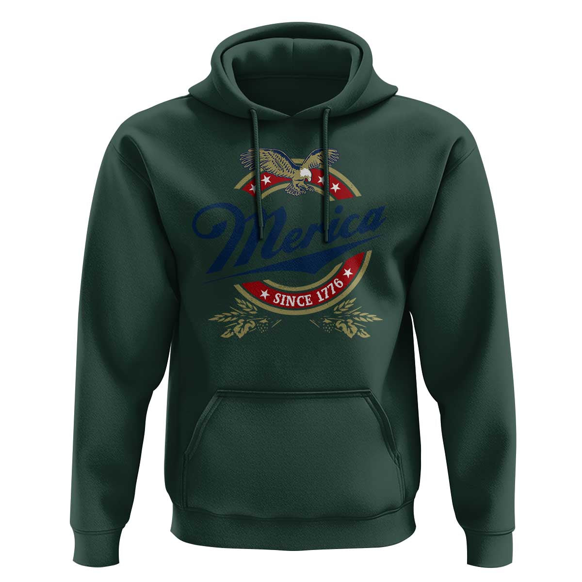 Funny Merica Since 1776 Hoodie 4th of July Beer Lover Eagle - Wonder Print Shop