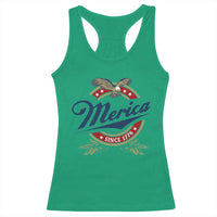 Funny Merica Since 1776 Racerback Tank Top 4th of July Beer Lover Eagle - Wonder Print Shop