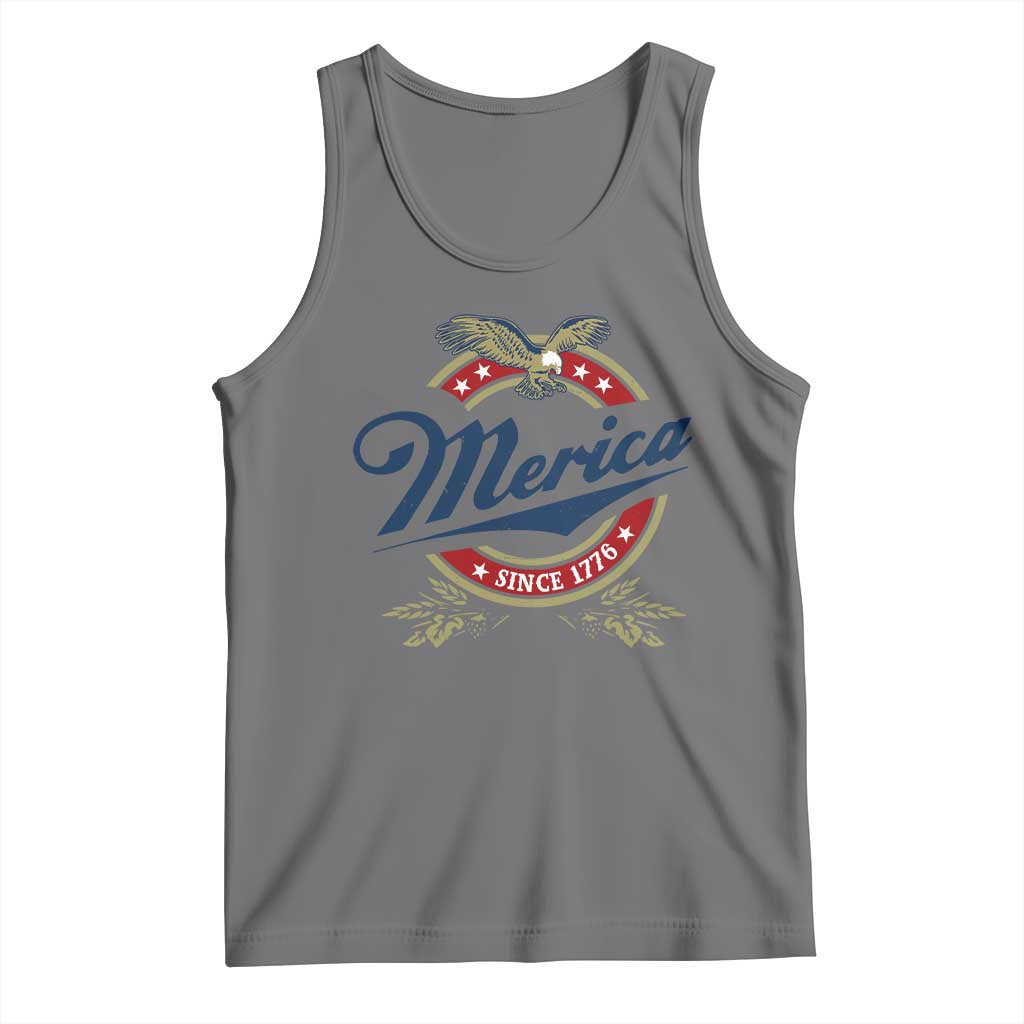 Funny Merica Since 1776 Tank Top 4th of July Beer Lover Eagle - Wonder Print Shop