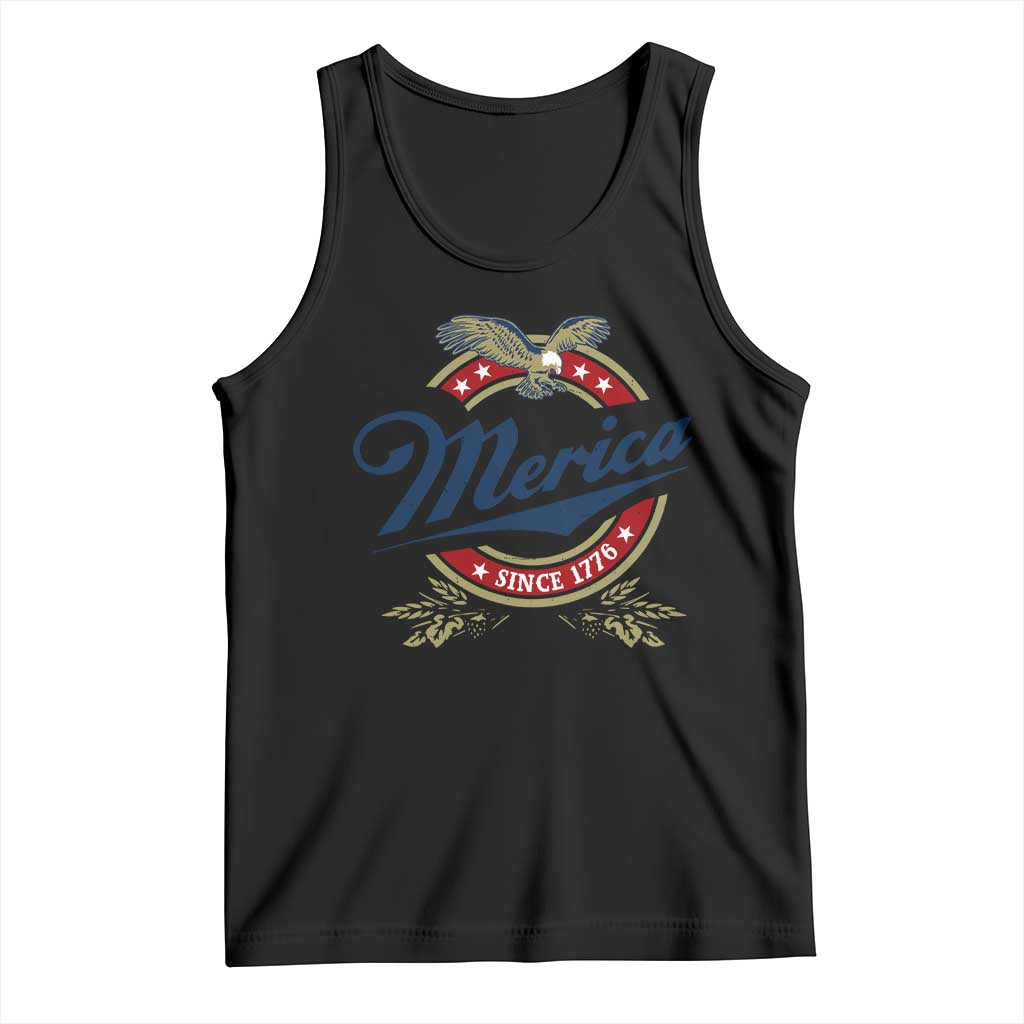 Funny Merica Since 1776 Tank Top 4th of July Beer Lover Eagle - Wonder Print Shop