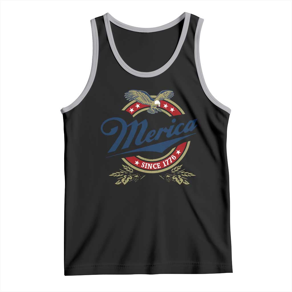 Funny Merica Since 1776 Tank Top 4th of July Beer Lover Eagle - Wonder Print Shop