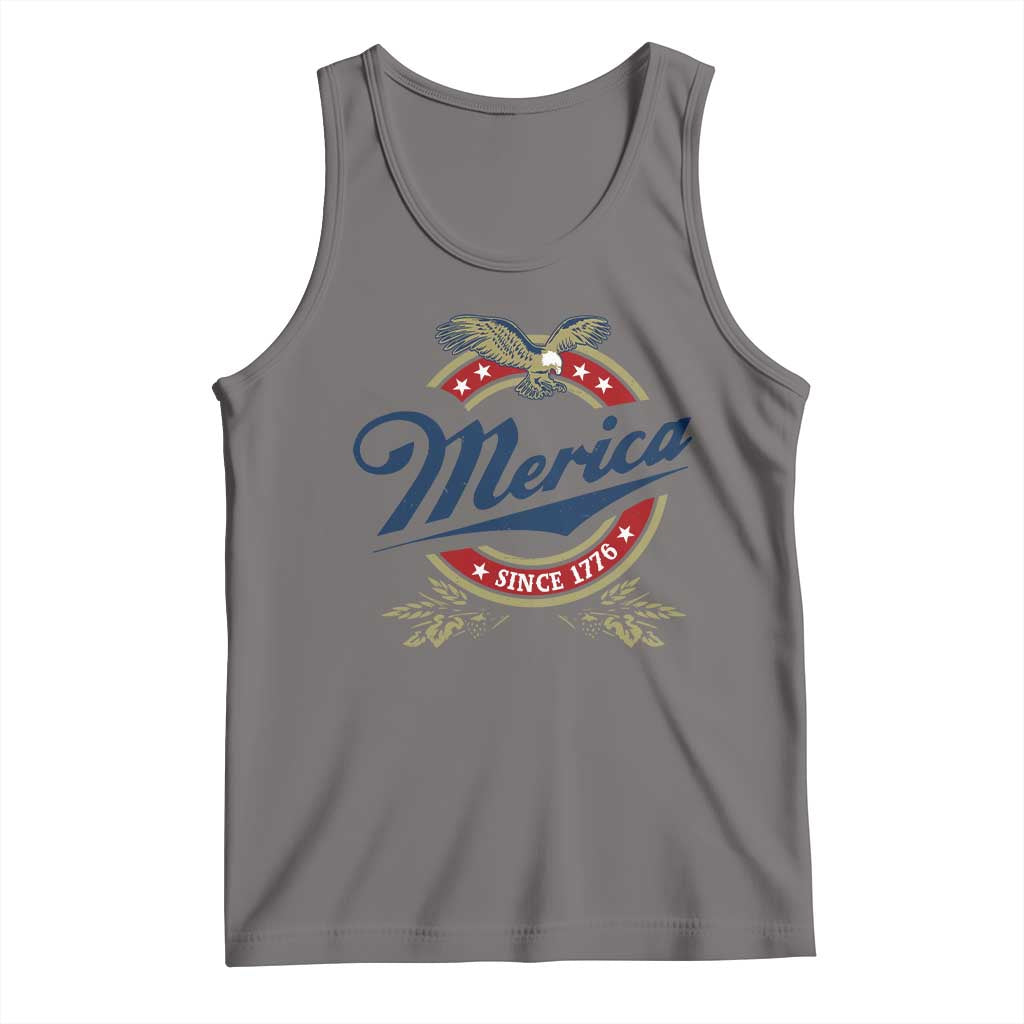 Funny Merica Since 1776 Tank Top 4th of July Beer Lover Eagle - Wonder Print Shop