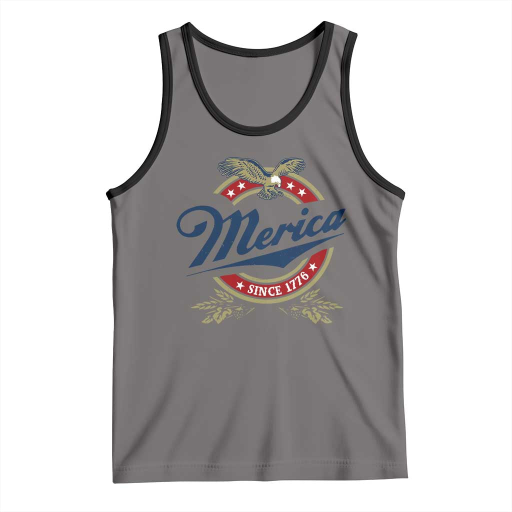 Funny Merica Since 1776 Tank Top 4th of July Beer Lover Eagle - Wonder Print Shop