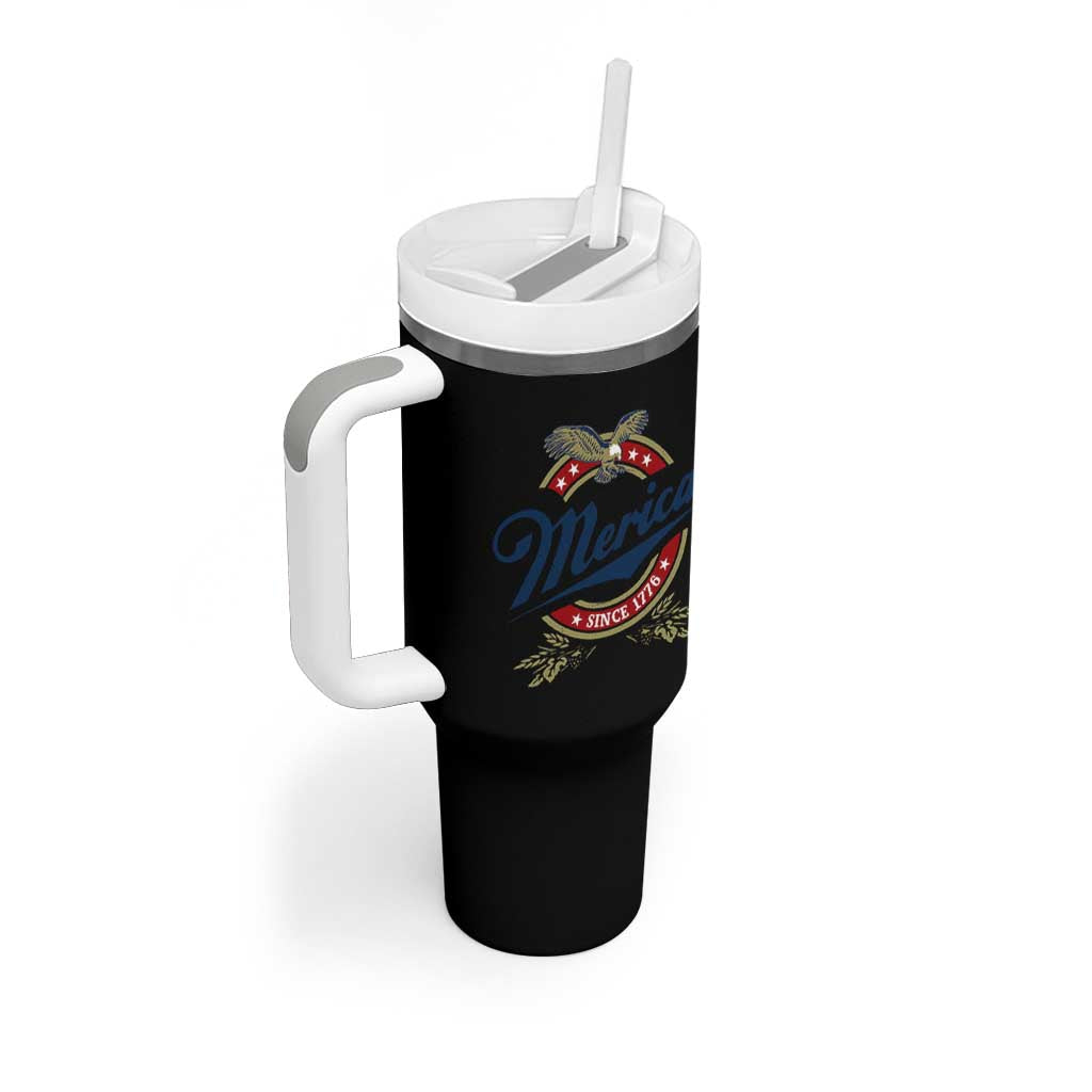 Funny Merica Since 1776 Tumbler With Handle 4th of July Beer Lover Eagle - Wonder Print Shop