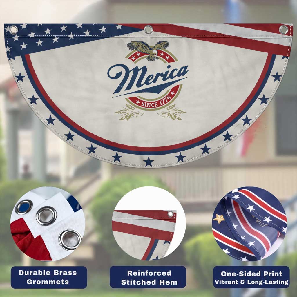 Funny Merica Since 1776 Patriotic Fan Flag 4th of July Beer Lover Eagle