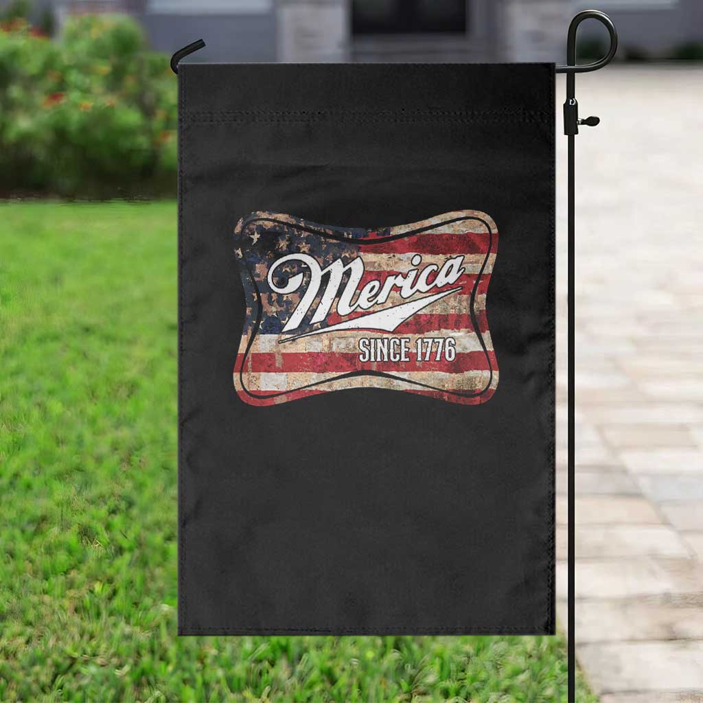 Funny Merica Since 1776 Garden Flag 4th of July Beer Lover American Flag - Wonder Print Shop