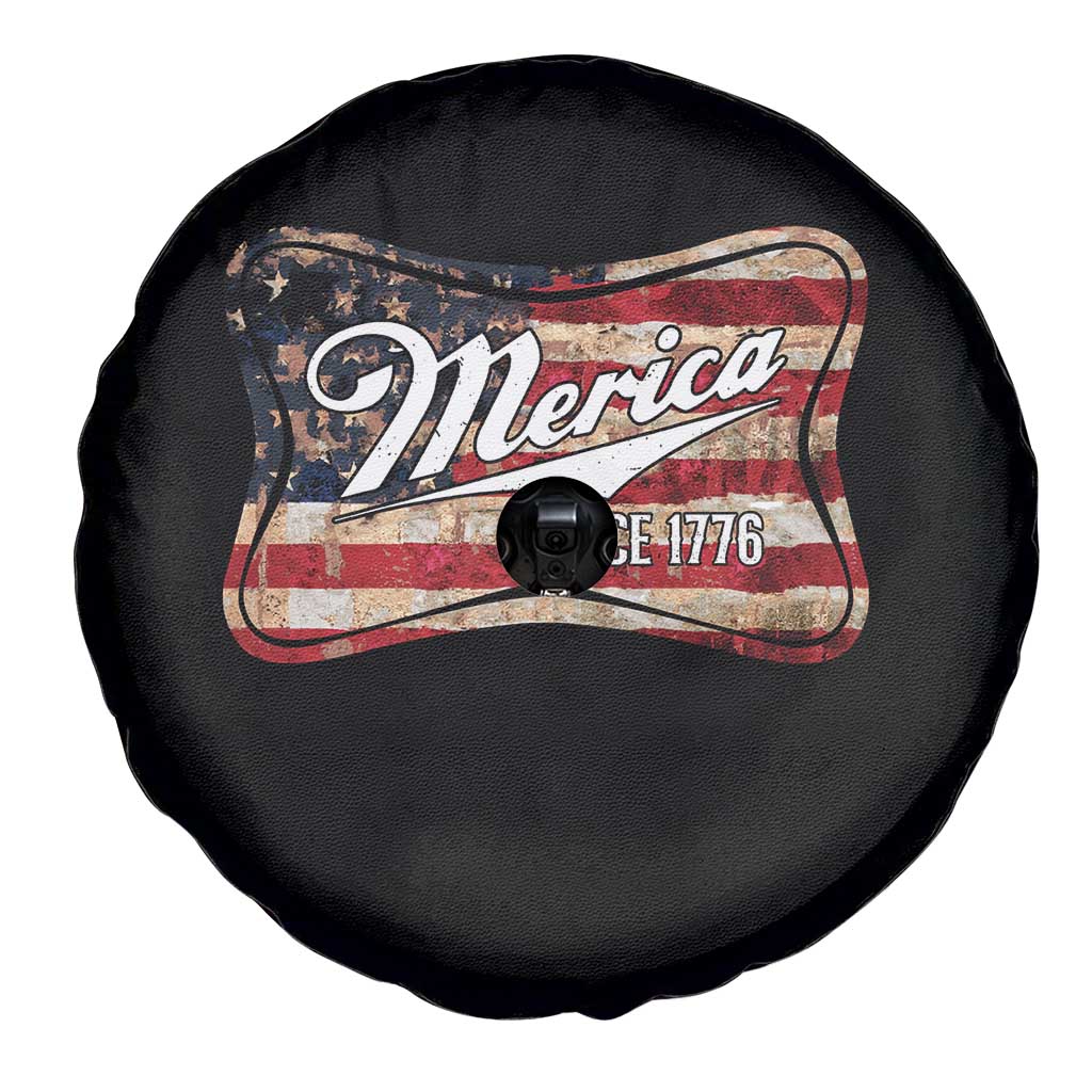 Funny Merica Since 1776 Spare Tire Cover 4th of July Beer Lover American Flag - Wonder Print Shop