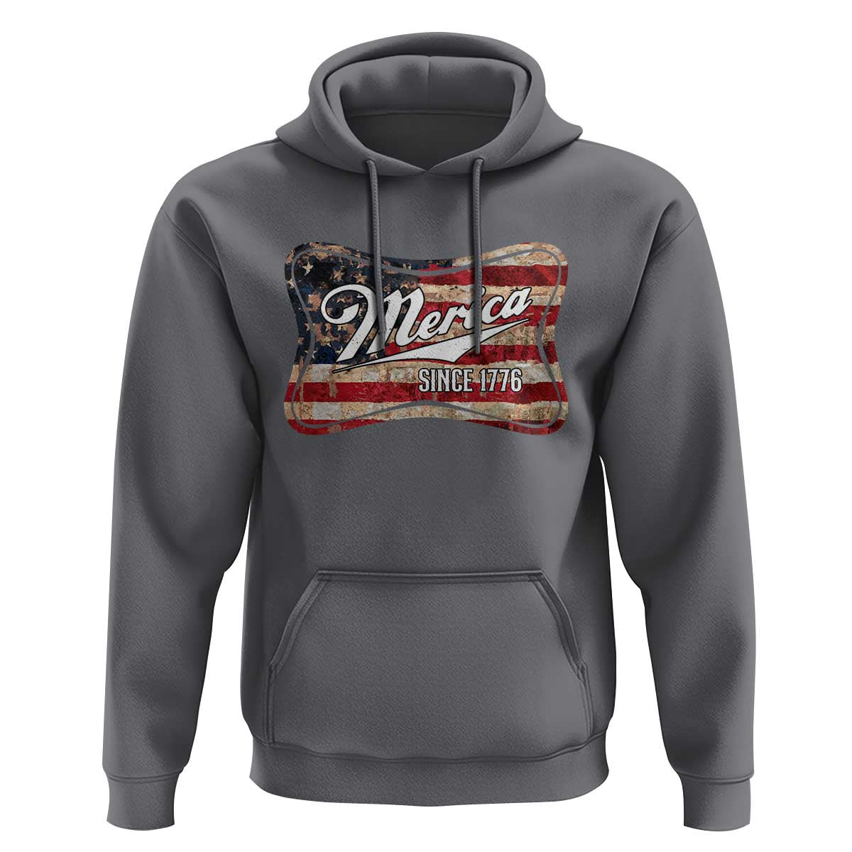 Funny Merica Since 1776 Hoodie 4th of July Beer Lover American Flag - Wonder Print Shop
