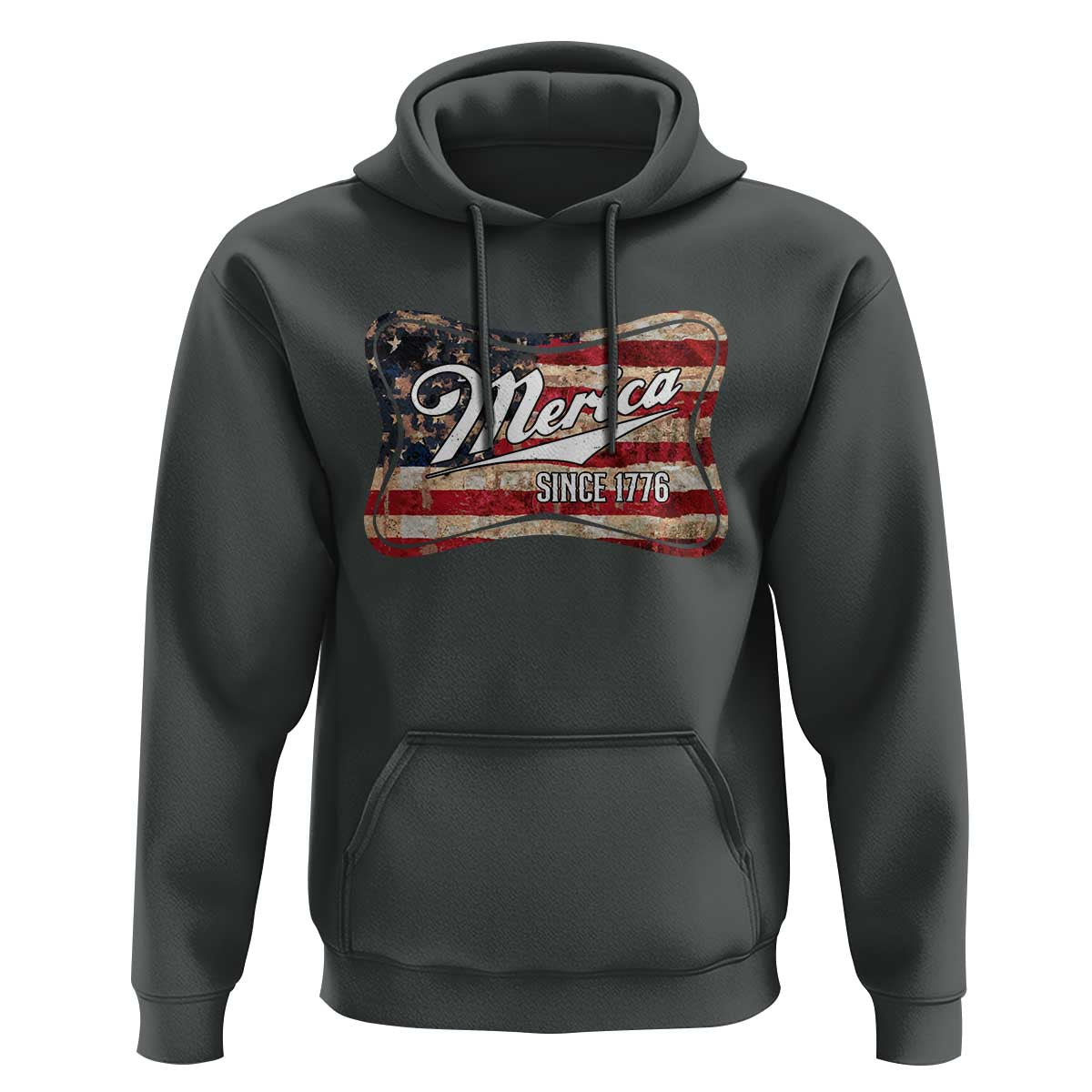 Funny Merica Since 1776 Hoodie 4th of July Beer Lover American Flag - Wonder Print Shop