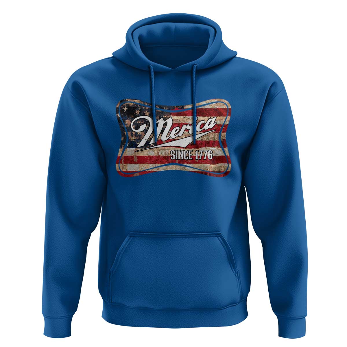 Funny Merica Since 1776 Hoodie 4th of July Beer Lover American Flag - Wonder Print Shop