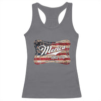 Funny Merica Since 1776 Racerback Tank Top 4th of July Beer Lover American Flag - Wonder Print Shop