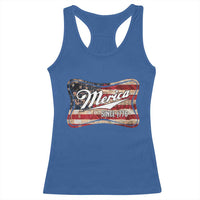 Funny Merica Since 1776 Racerback Tank Top 4th of July Beer Lover American Flag - Wonder Print Shop