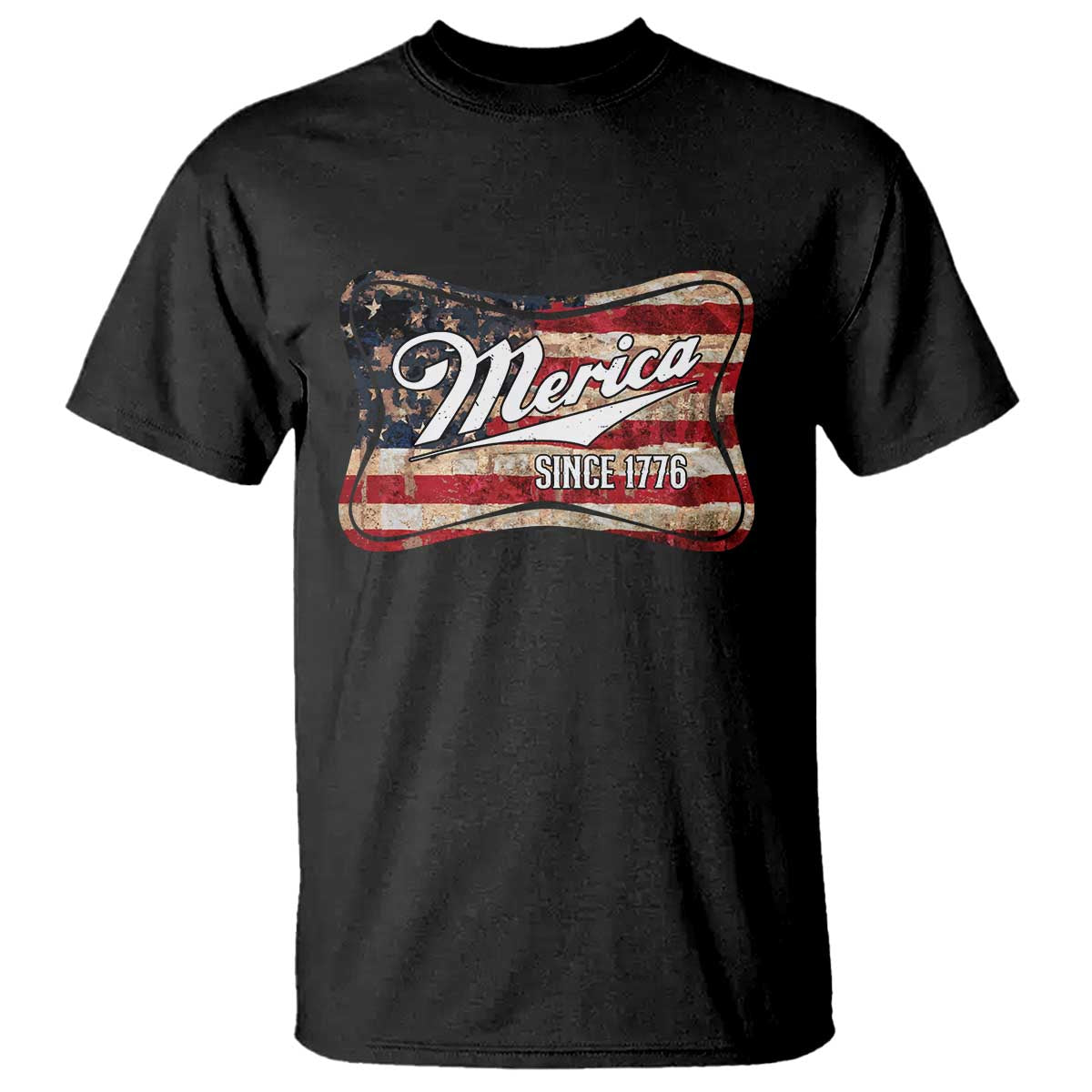 Funny Merica Since 1776 T Shirt 4th of July Beer Lover American Flag - Wonder Print Shop