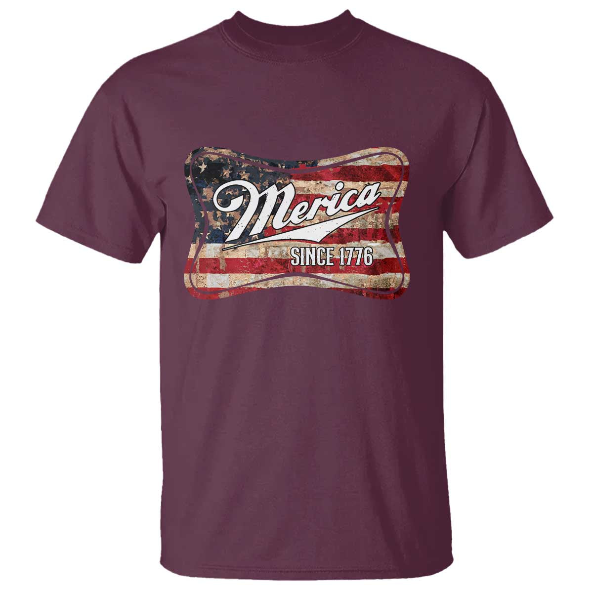 Funny Merica Since 1776 T Shirt 4th of July Beer Lover American Flag - Wonder Print Shop