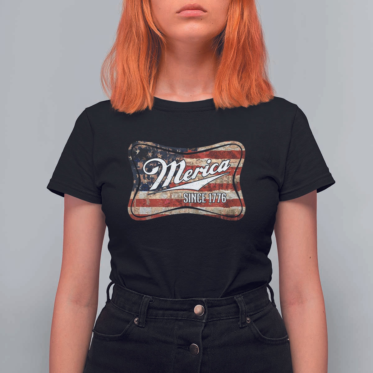 Funny Merica Since 1776 T Shirt For Women 4th of July Beer Lover American Flag - Wonder Print Shop