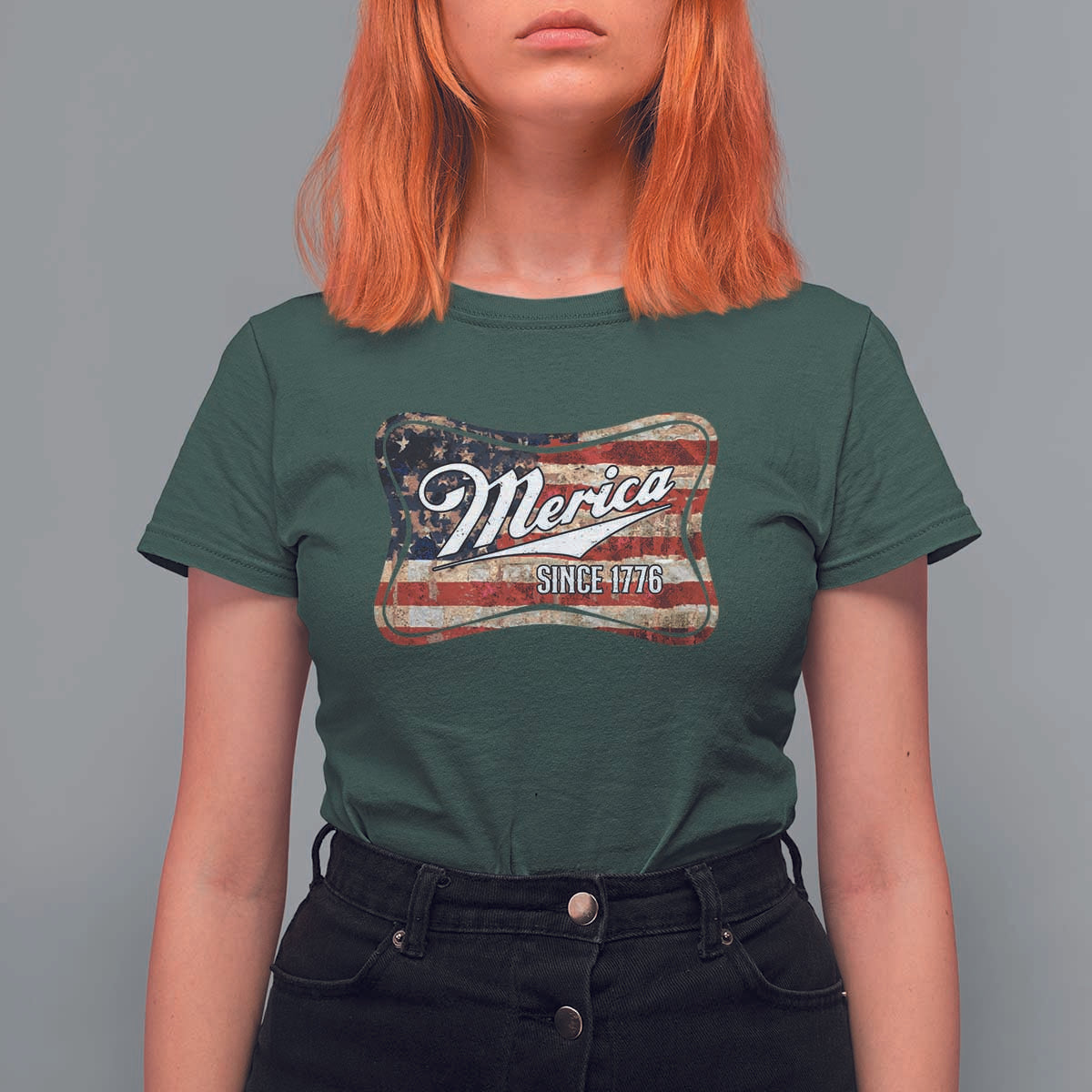 Funny Merica Since 1776 T Shirt For Women 4th of July Beer Lover American Flag - Wonder Print Shop