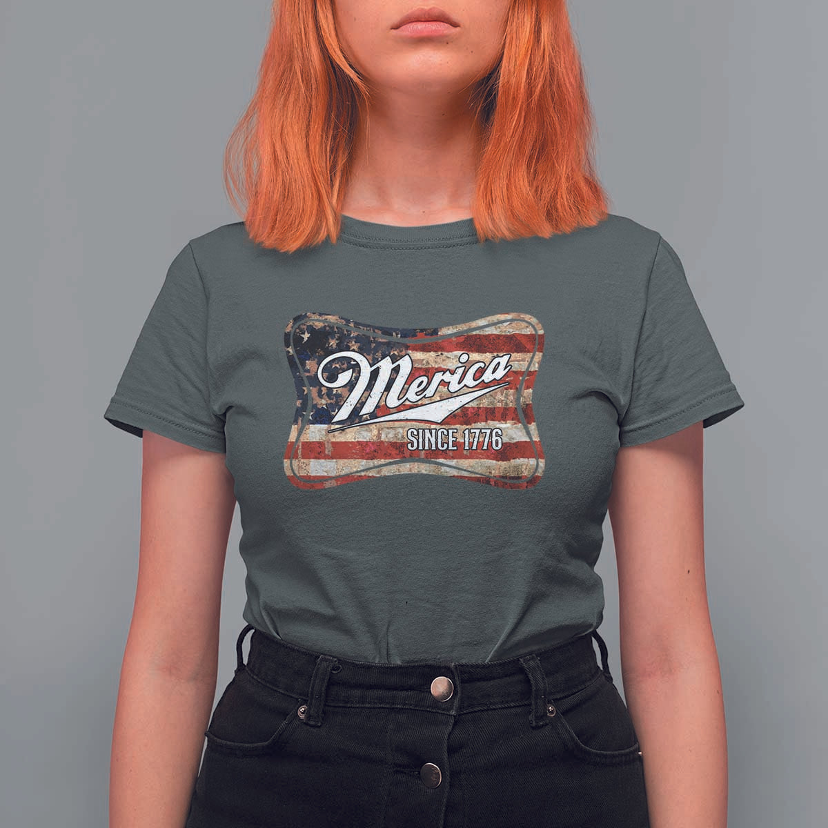 Funny Merica Since 1776 T Shirt For Women 4th of July Beer Lover American Flag - Wonder Print Shop