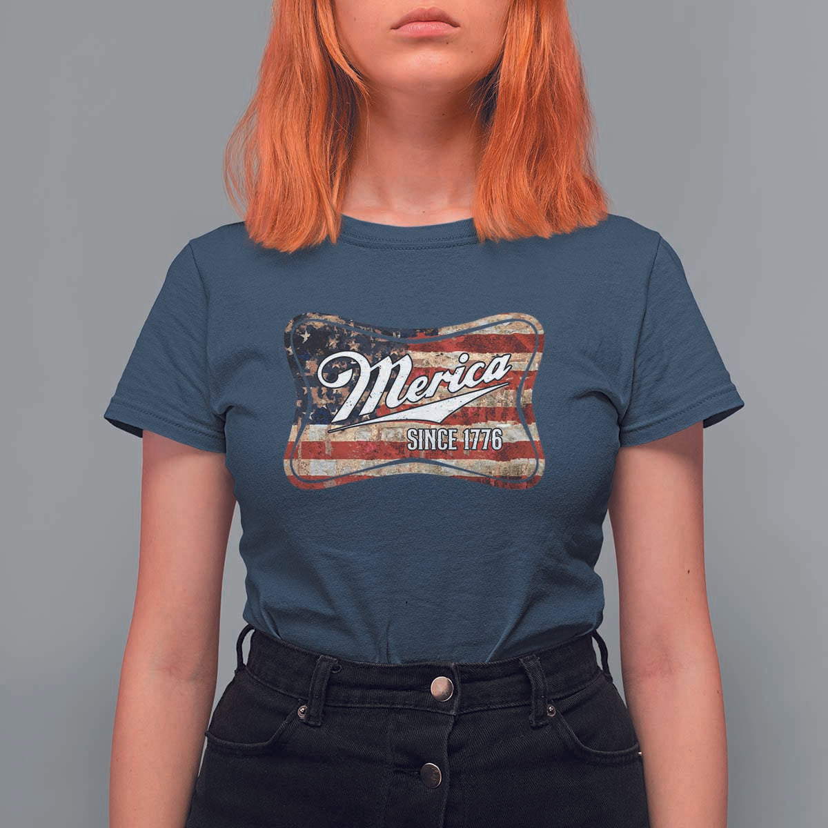 Funny Merica Since 1776 T Shirt For Women 4th of July Beer Lover American Flag - Wonder Print Shop