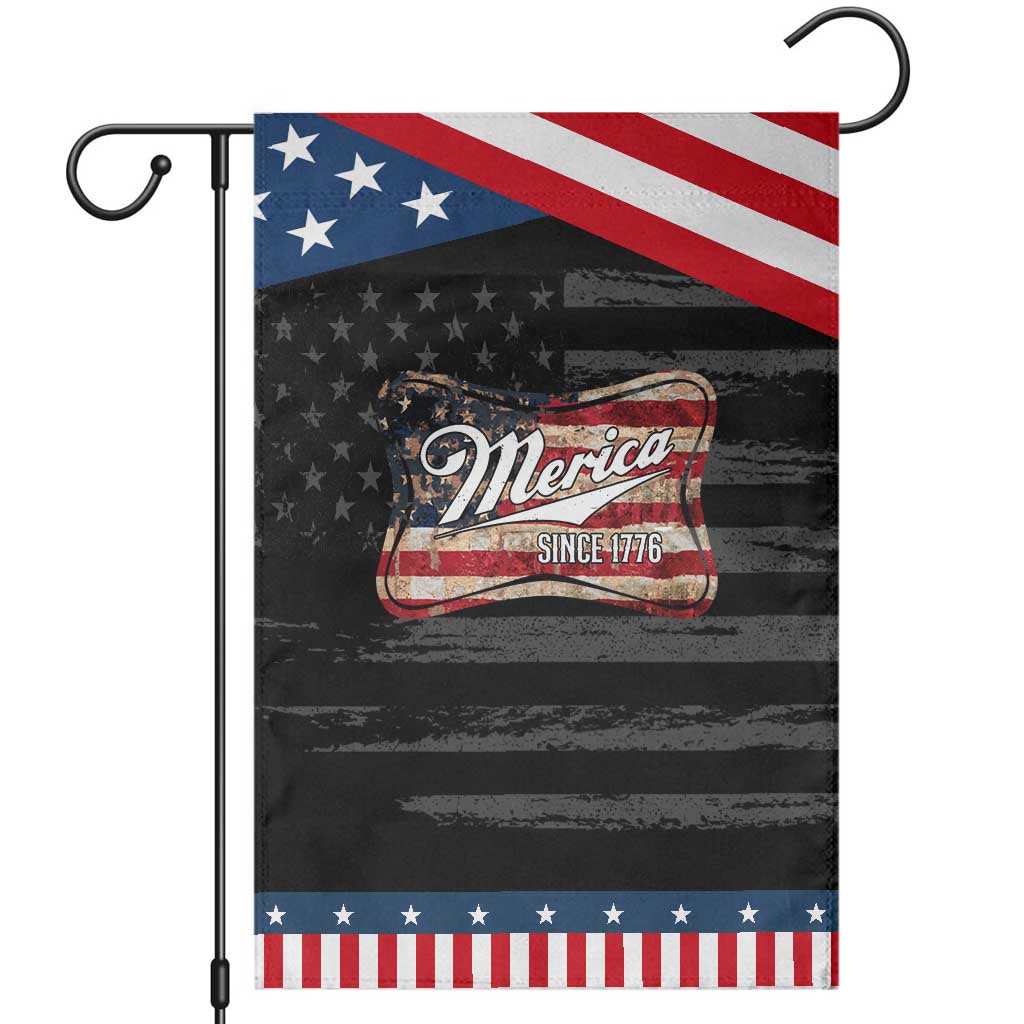 Funny Merica Since 1776 Garden Flag 4th of July Beer Lover American Flag