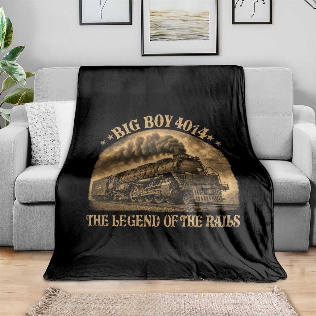 Steam Locomotive Legend of The Rails Train Throw Blanket