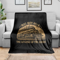 Steam Locomotive Legend of The Rails Train Throw Blanket